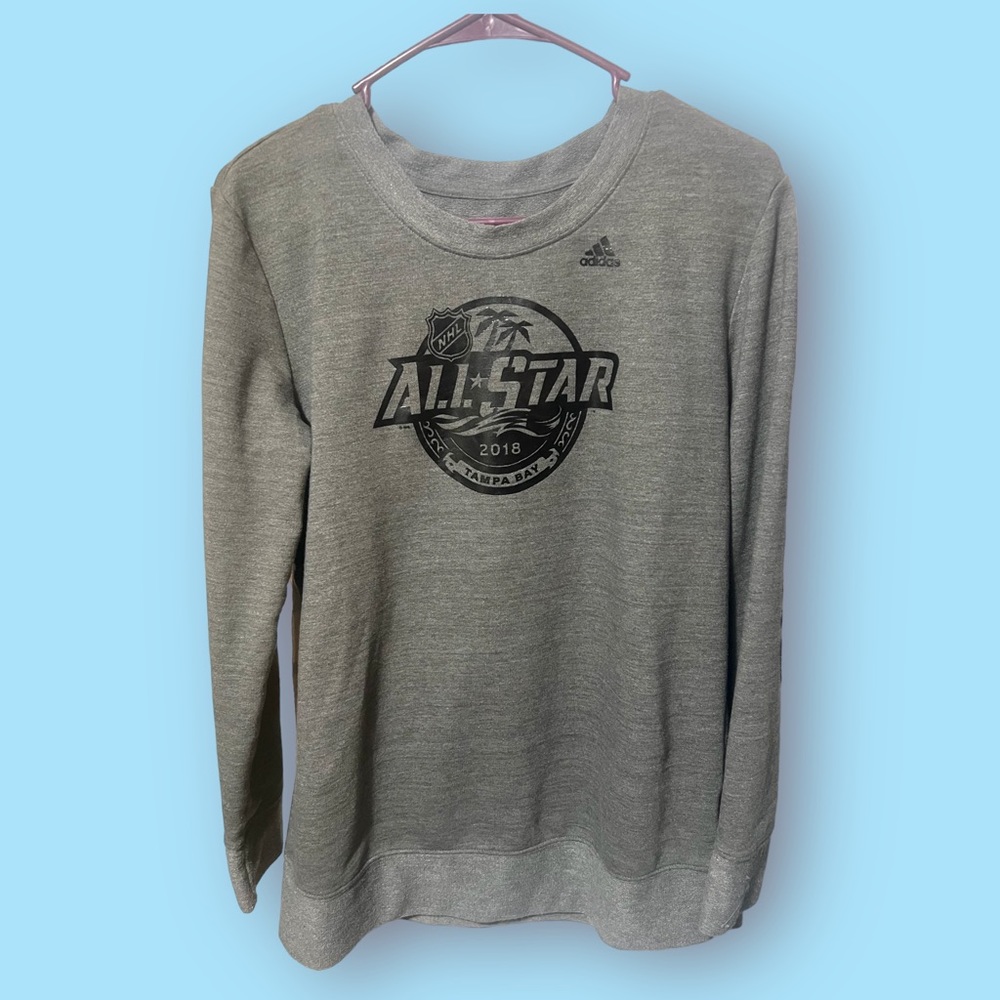 Adidas NHL All-Star 2018 Tampa Bay Gray Sweatshirt Unisex Size Large